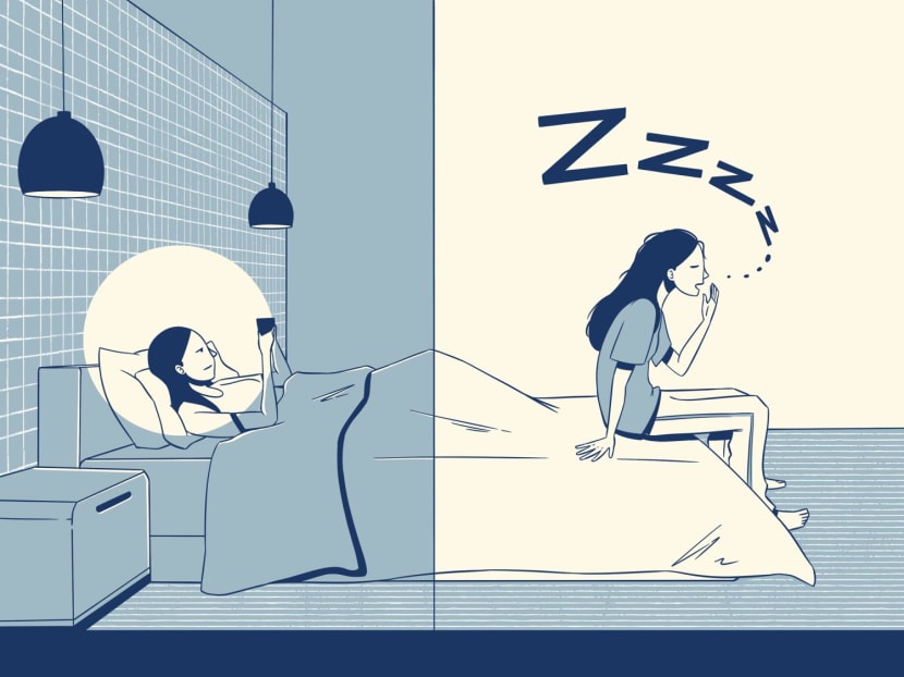 TODAY journalist Charlene Goh finds herself sleeping later after work so that she can squeeze in more activities before bed, such as playing video games, scrolling through TikTok or watching YouTube videos of cute dogs.