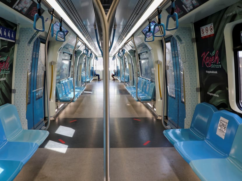 A view of Mass Rapid Transit train during a lockdown due to the coronavirus disease outbreak, in Kuala Lumpur, Malaysia on Tuesday, June 1, 2021.