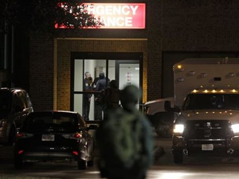 Police are shown working at the scene of an emergency at Tomball Regional Medical Center, Jan 10, 2015, in Tomball, Texas. Photo: AP