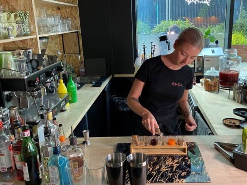 A Bloodhound Mary please bartender, and one for my dog A Bloodhound Mary please bartender, and one for my dog