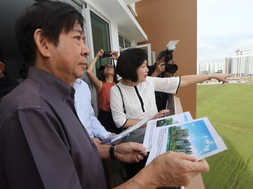 Mr Khaw Boon Wan with HDB CEO Dr Cheong Koon Hean at the handover ceremony of Waterway Woodcress @ Punggol on Dec 29 last year. TODAY file photo