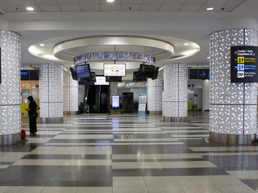 Lim Jin Wei, 20, tried to flee to Batam, Indonesia, through the Singapore Cruise Centre (pictured) in HarbourFront in February 2020, but was stopped before he could board a ferry.