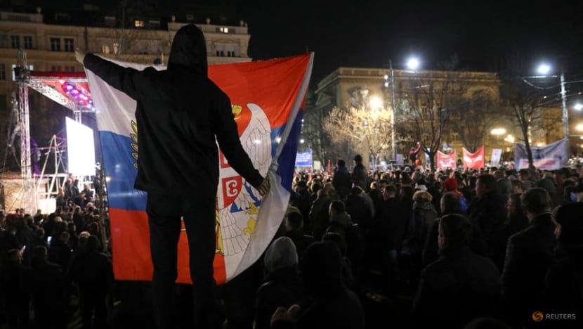 Thousands in Belgrade protest against Western-backed Serbia-Kosovo deal Thousands in Belgrade protest against Western-backed Serbia-Kosovo deal