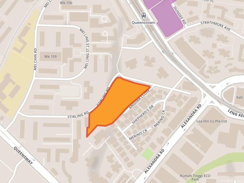 Location of the Stirling Road site. Photo: URA Location of the Stirling Road site. Photo: URA