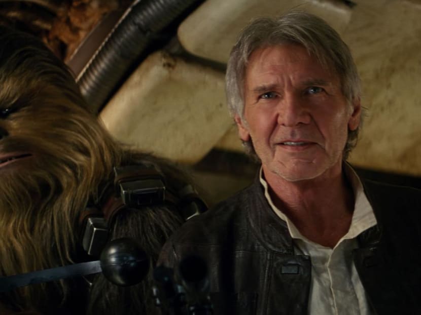 Our favourite heroes Chewbacca and Han Solo in Star Wars: The Force Awakens.