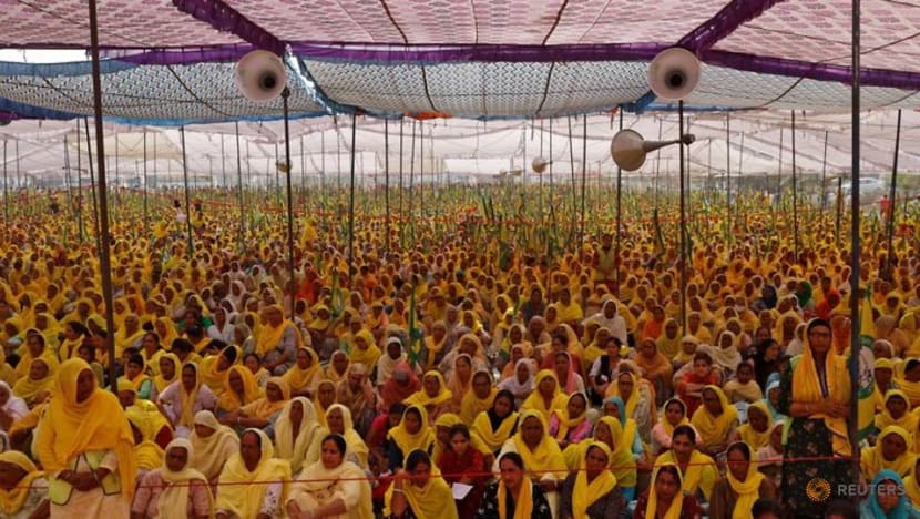 Thousands of women join Indian farmers' protests against new laws Thousands of women join Indian farmers' protests against new laws