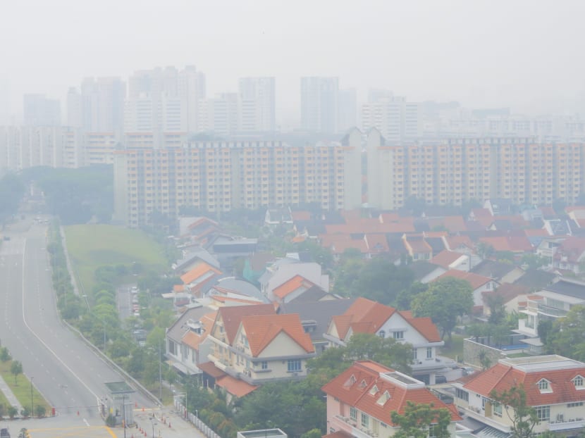 Hazy conditions as seen on Sept 13, 2015. Photo: Ernest Chua