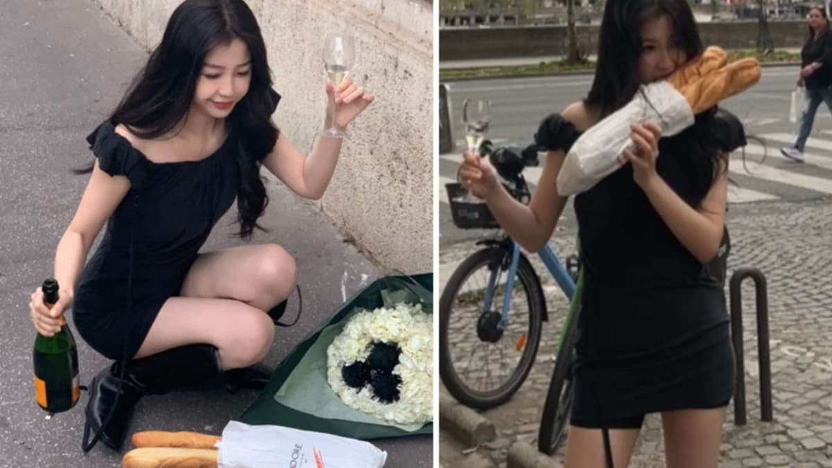中国女演员于以斯帖因将法棍面包放在地板上而受到批评； 她的工作人员说她拍完照片后就把它们吃了
