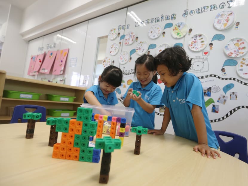 Prime Minister Lee Hsien Loong said 40,000 pre-school spots will be added by 2022, bringing the total number to about 200,000. Photo: Koh Mui Fong/TODAY