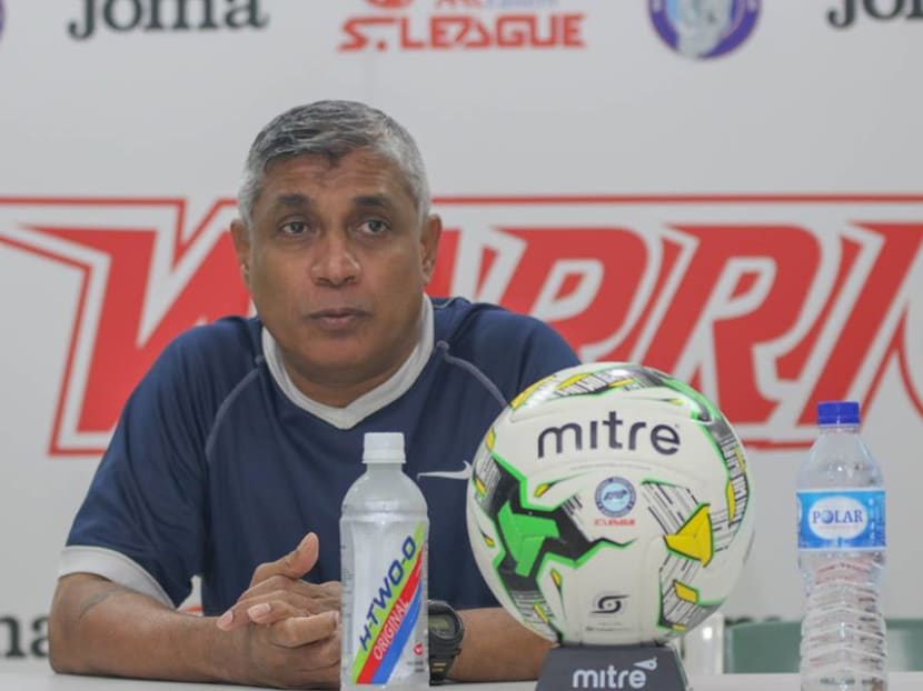 K Balagumaran is one of three nominees for this season's S.League Coach of the Year award. Alas, he has lost his job at Hougang United even before the awards ceremony on Nov 1. Photo: S.League