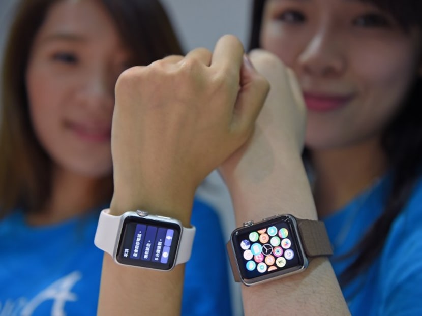 Apple Watches in Taipei. Photo: AFP