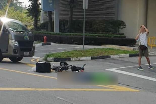 Video footage of the aftermath of the incident shows that the accident took place near the exit of Waterway Point’s loading and unloading bay. Video footage of the aftermath of the incident shows that the accident took place near the exit of Waterway Point’s loading and unloading bay.