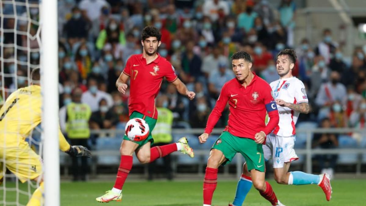 Ronaldo ganhou um hat-trick em Luxemburgo, Portugal