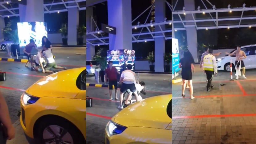 3 men in viral fight at Marina Bay Sands taxi stand fined for disturbing public peace