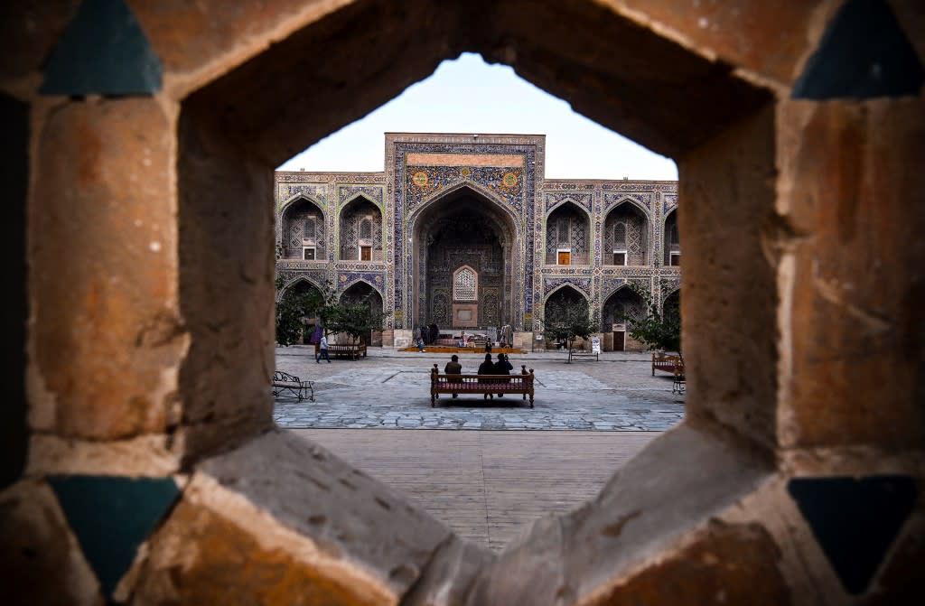 A view of the Registan Square in downtown Samarkand, where Russian President Vladimir Putin will meet China's Xi Jinping at a regional summit. A view of the Registan Square in downtown Samarkand, where Russian President Vladimir Putin will meet China's Xi Jinping at a regional summit.