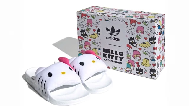 Hello Kitty 50岁啦！与adidas联名推出拖鞋
