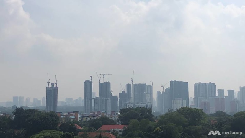 Air quality at unhealthy levels in parts of Singapore; Hazy skies due to 'accumulation of particulate matter', says NEA