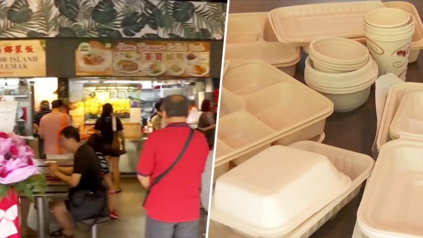 “Unfair To Make Life Difficult For Us ’Cos You Want To Be Eco-Friendly”: Hawker Hits Back At 80 Cents Charge For Biodegradable Takeaway Container At New Bukit Canberra Hawker Centre