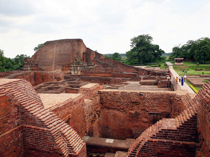 The ruins of the Nalanda University, which was destroyed in 1193AD by the invading Turkish army. The new campus now sits 16km from the old site. Photo: AP