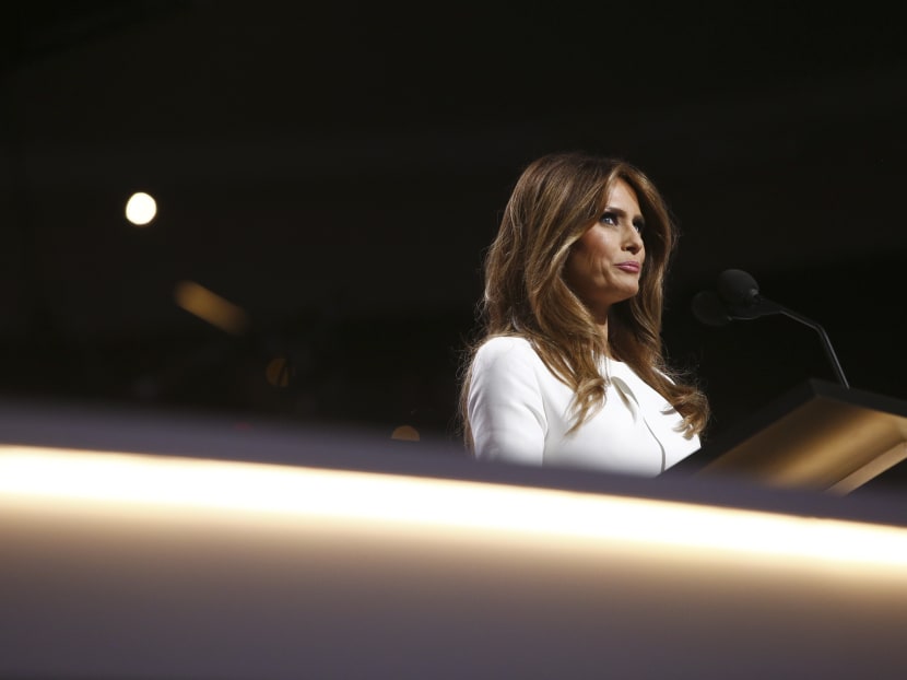 Melania Trump speaks on the first night of the Republican National Convention in Cleveland, July 18, 2016. Photo: The New York Times