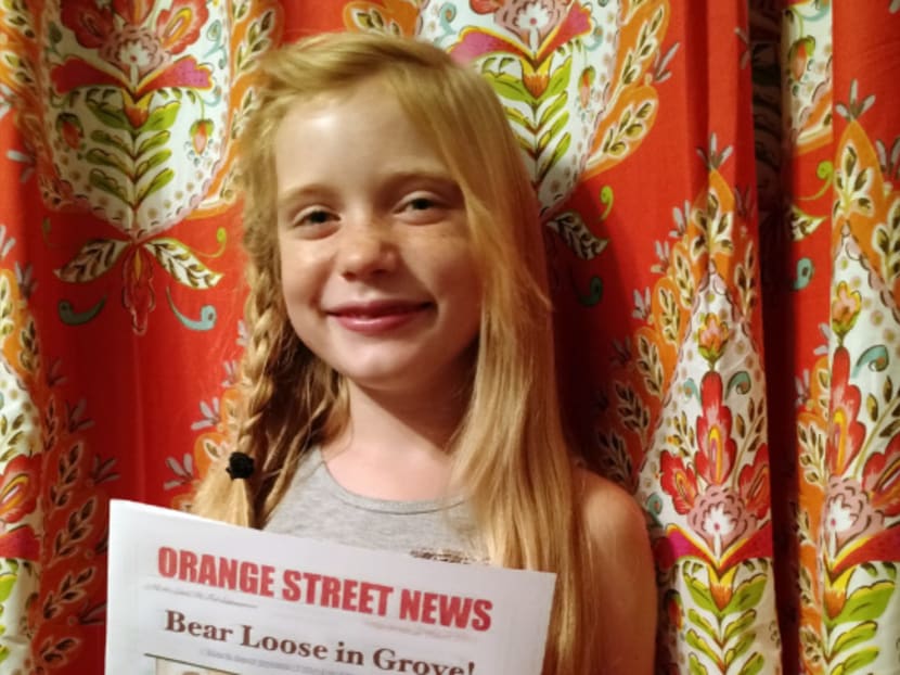 Hilde Kate Lysiak, a 9-year-old reporter, recently wrote about a suspected murder in her small Pennsylvania town. Photo: Isabel Rose Lysiak via AP