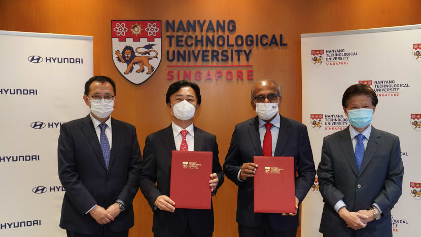 NTU, Hyundai Motors sign research agreement on electric vehicle manufacturing NTU, Hyundai Motors sign research agreement on electric vehicle manufacturing