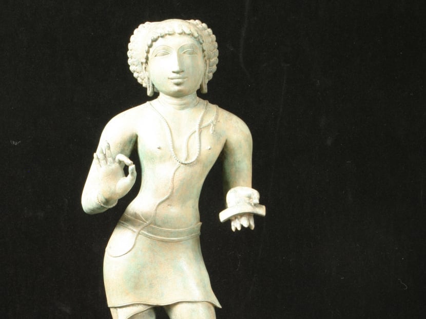 A religious statue that US customs officials say was looted from a temple in India. Photo: United States Immigration and Customs Enforcement via AP