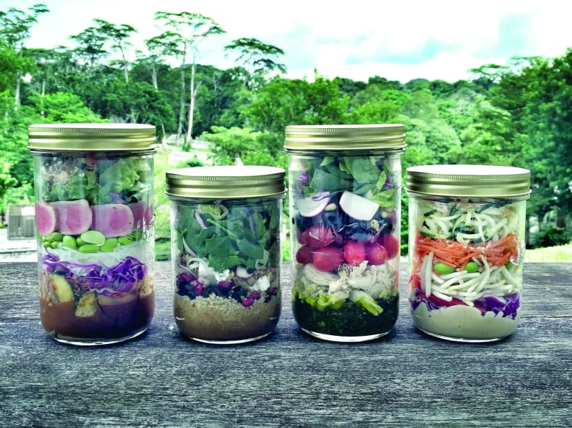 Salads in a jar from Jar'd. Photo: Don Mendoza