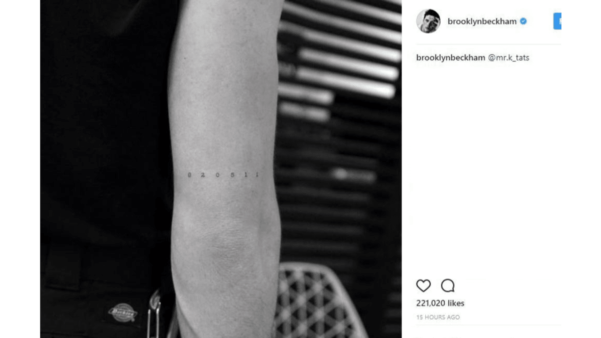 Brooklyn Beckham Shared His First Tattoo On Instagram & People Are Leaving  Angry... - Capital