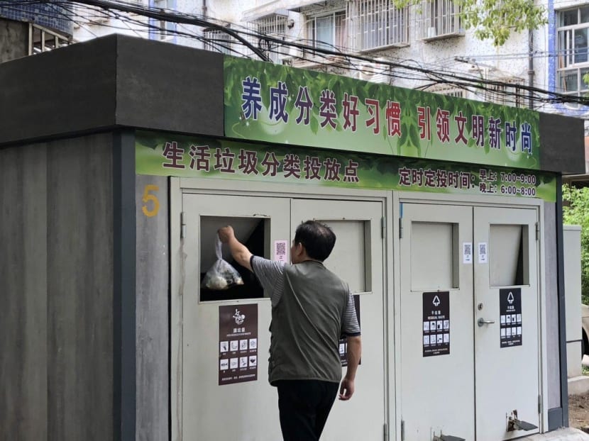 Since July 1, people in Shanghai have had to sort their garbage into four categories — wet, dry, recyclable or hazardous. Those who do not comply will be fined.