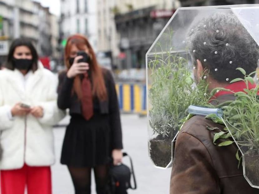 Belgian artist's 'portable oasis' creates COVID-free bubble for one Belgian artist's 'portable oasis' creates COVID-free bubble for one