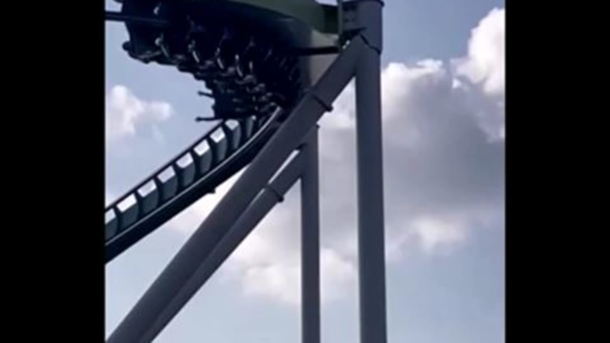 Roller coaster shuts down after visitor spots crack in a support pillar ...