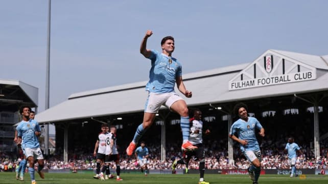 City eye fourth successive title after rout of Fulham, Burnley relegated
