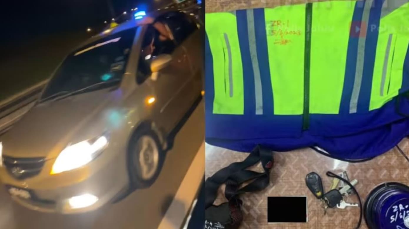 马国涉假冒警察追车 两名男子落网