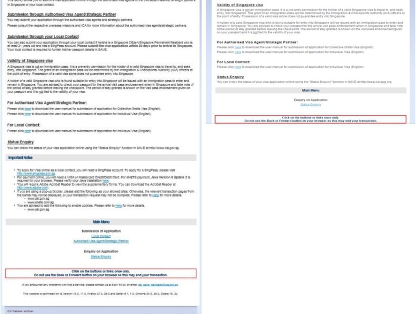 There are noticeable differences between the real ICA website (left) and the fake website (right). Photo: ICA