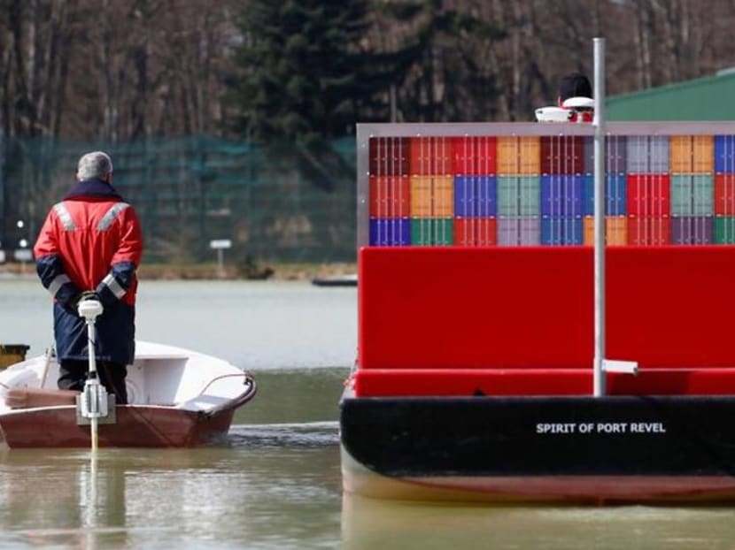 On a French lake, mariners learn how not to get stuck in Suez canal On a French lake, mariners learn how not to get stuck in Suez canal
