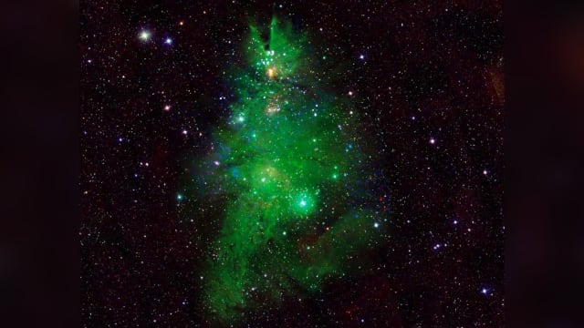 NASA分享“太空圣诞树”图像 迎接圣诞佳节