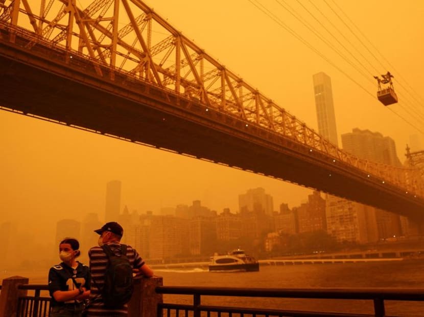 US East Coast blanketed in veil of smoke from Canadian fires
