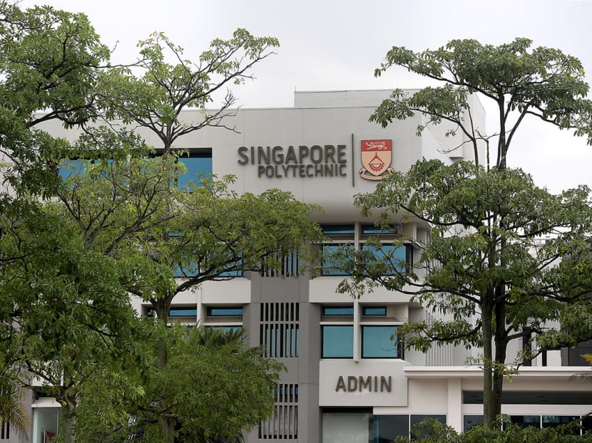 A view of a building at Singapore Polytechnic.