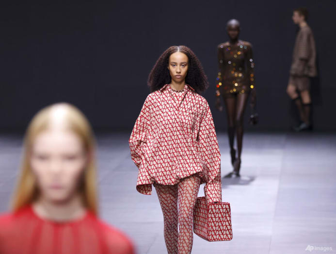 Glitzy Valentino show sees Paris Fashion Week at fever pitch - CNA ...