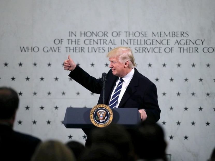 Mr Trump’s visit to the CIA headquarters was seen as an attempt at a fresh start with the agency after repeated charges that it was trying to damage him. Photo: Reuters