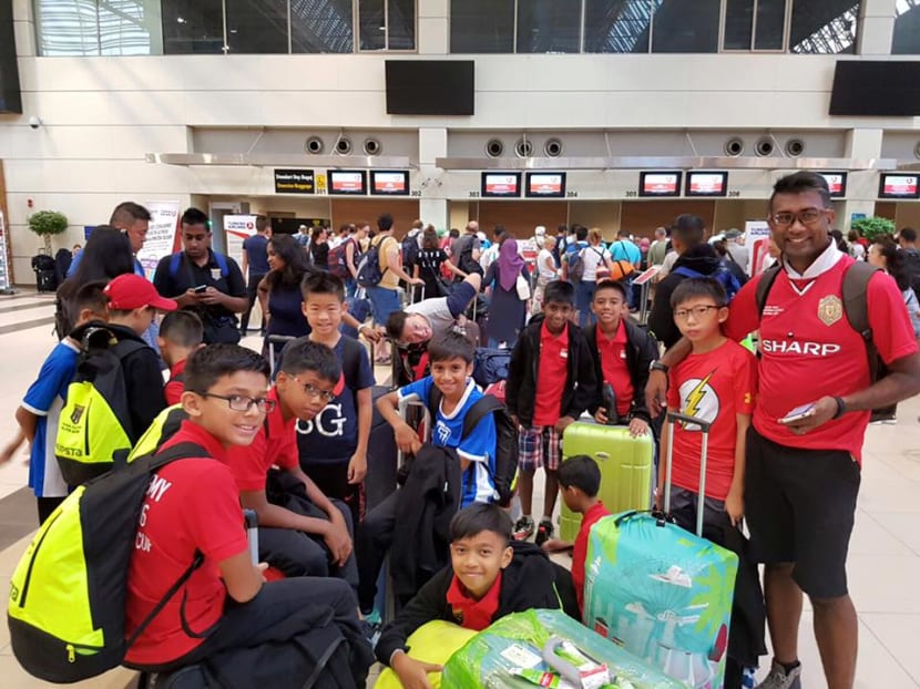 The group of 21 from Singapore youth football academy F17 are on their way to Sweden for the Gothia Cup. Photo: F17