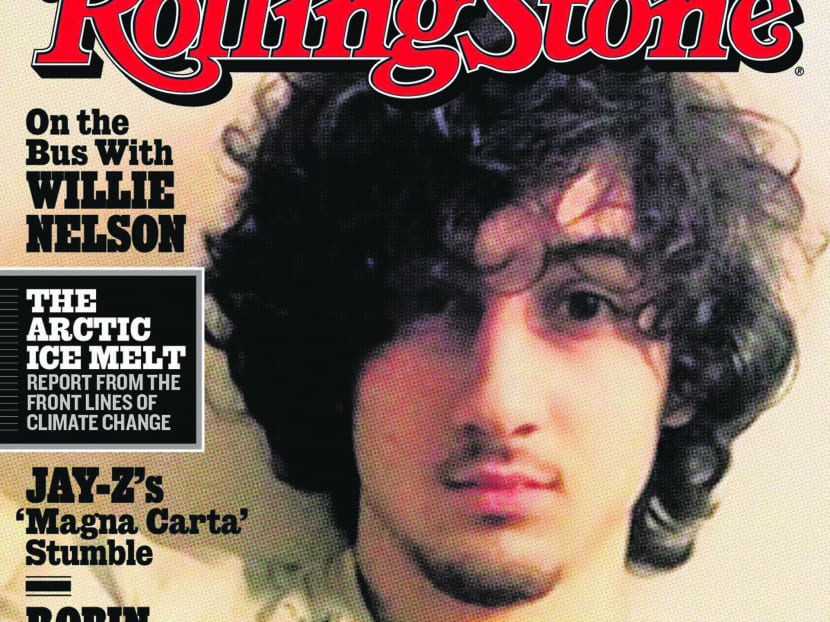 Accused Boston bomber Dzhokhar Tsarnaev on the cover of the August issue of Rolling Stone magazine. Photo: Reuters