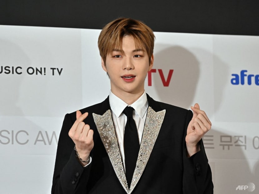 K-pop idol Kang Daniel performing in Singapore in February 