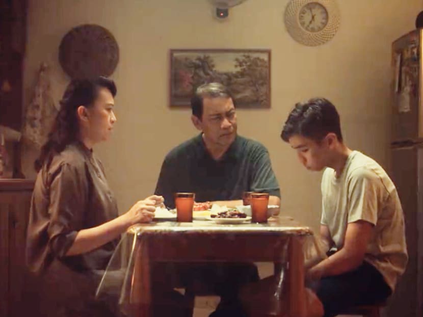 The ad, which depicts a Malay family living in a rental flat, has been taken down following criticism in some quarters. The ad, which depicts a Malay family living in a rental flat, has been taken down following criticism in some quarters.