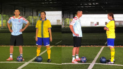 Rui En Tries To Learn Soccer From Elvin Ng, Fails, Then (Spoiler Alert!) Comes Out Victorious