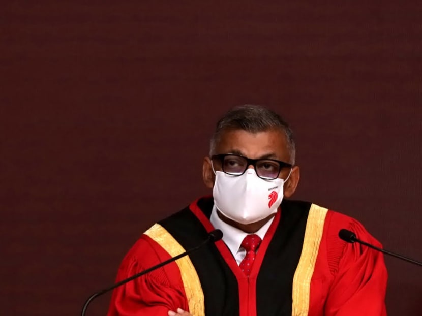 Chief Justice Sundaresh Menon (pictured in 2021) was one of three judges at an appeal hearing on Aug 4, 2022 for a lawsuit filed by 24 death-row prisoners. He spent most of the time explaining the process of cost orders to the inmates.