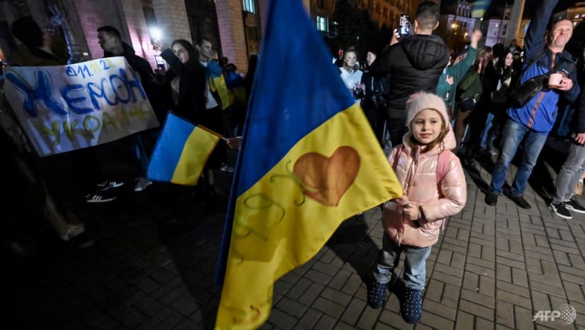 'Our soldiers are gods': Ukrainians celebrate retaking of Kherson, Russia's latest defeat