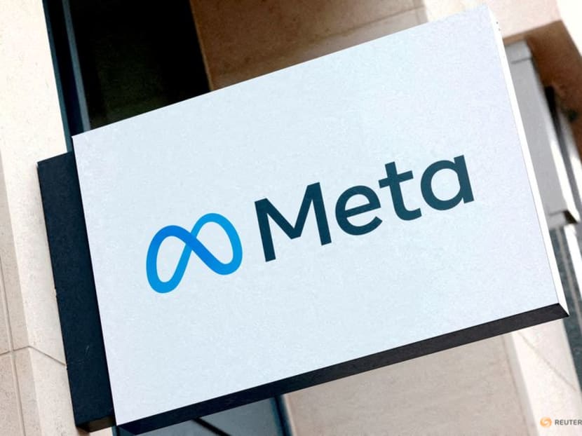 The logo of Meta Platforms' business group is seen in Brussels, Belgium on Dec 6, 2022.
