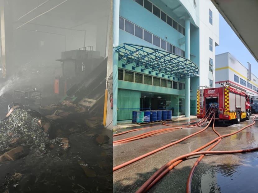 About 80 firefighters were deployed to extinguish the fire at No 10 Tuas View Square.